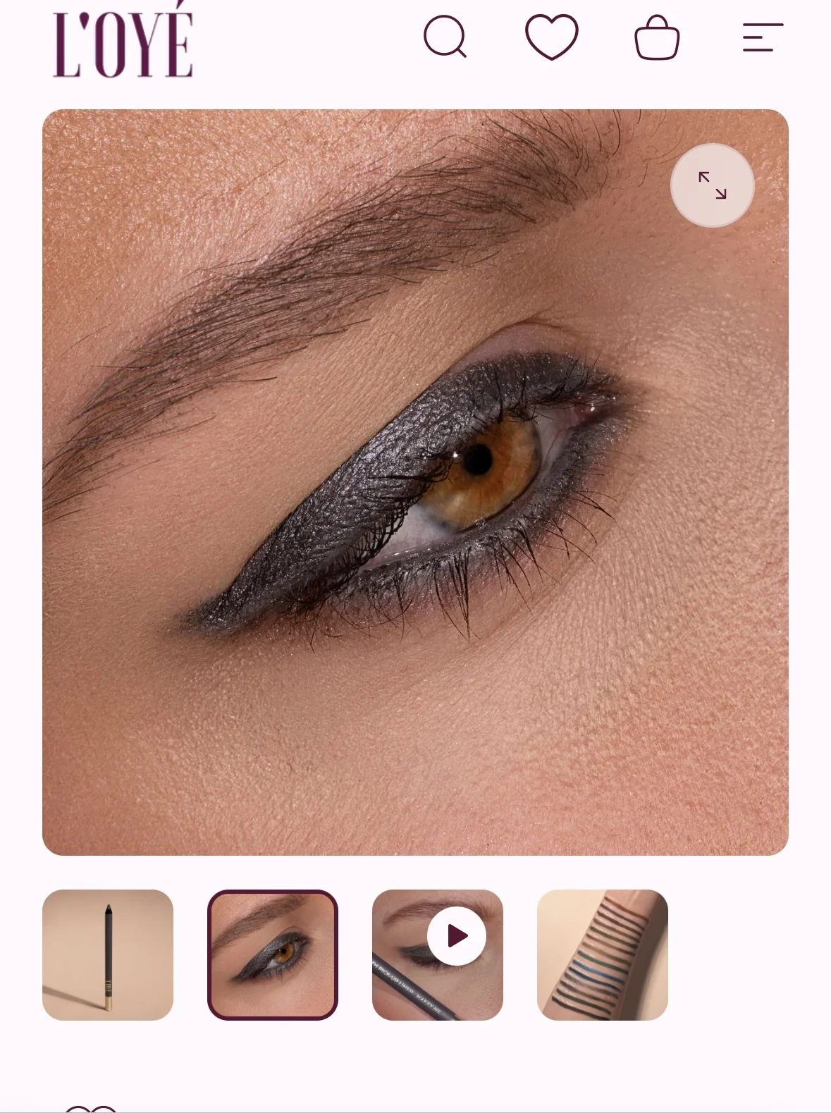 L’oyé cosmetics ecommerce