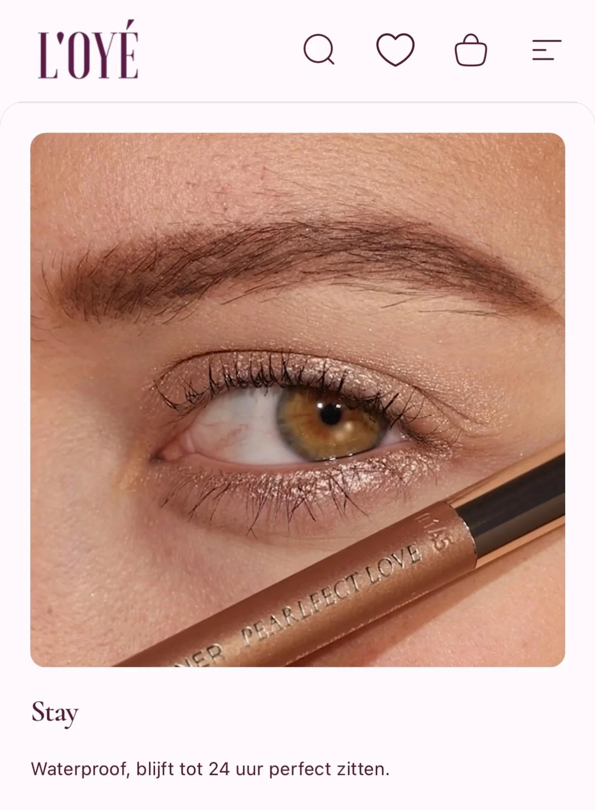 L’oyé cosmetics ecommerce