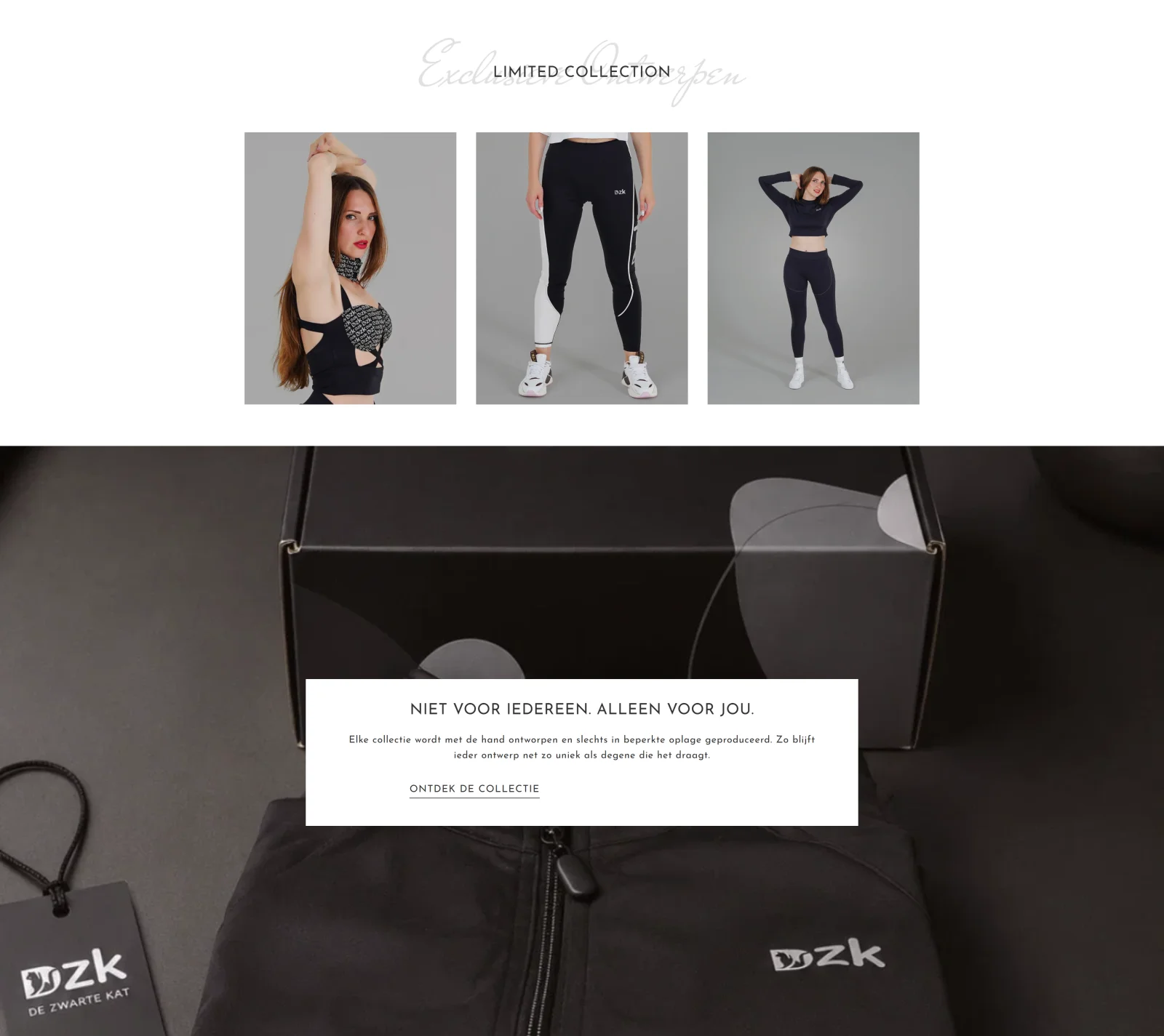DZK De Zwarte Kat — Premium Fashion E-commerce Redesign