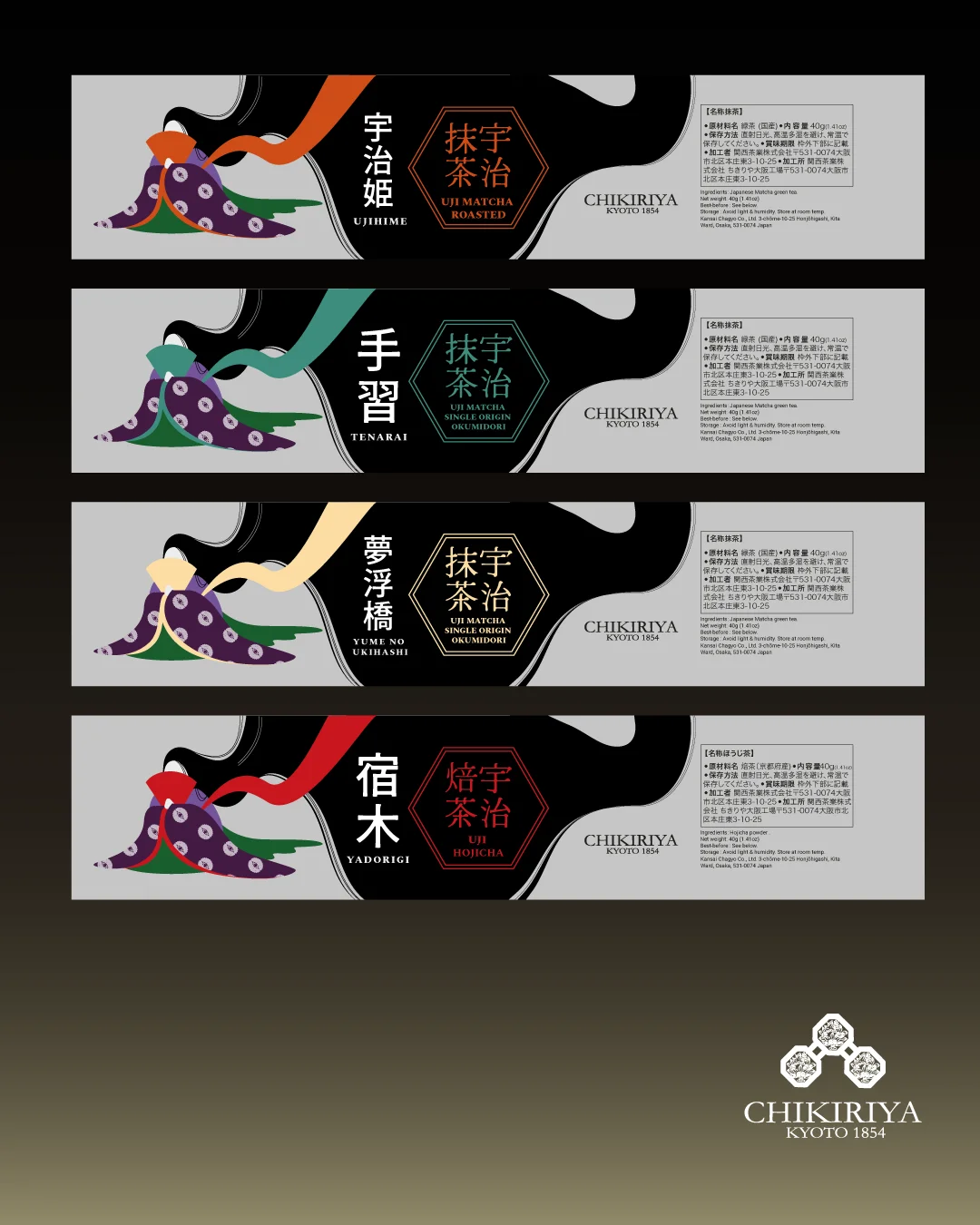Tales of Uji Premium Uji tea collection packaging