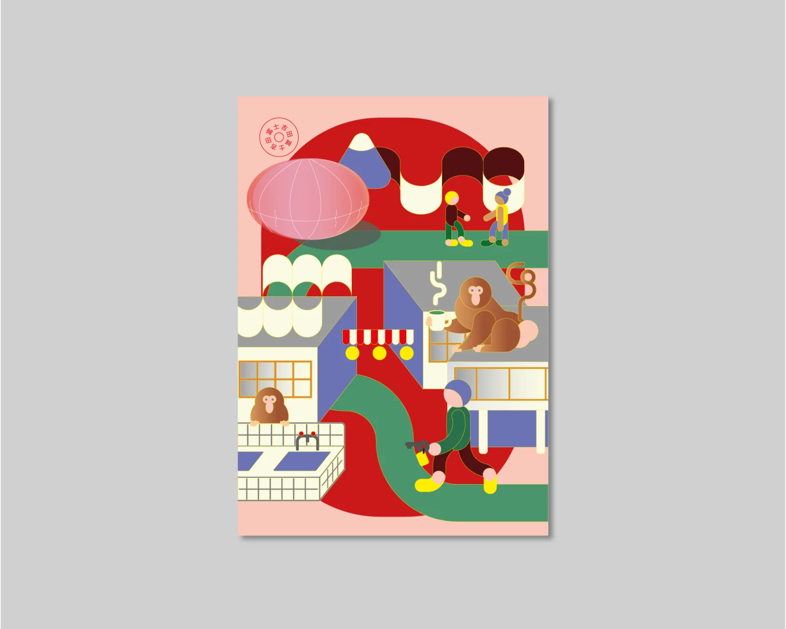 AAA Magazine Editorial illustrations on Japan’s rural revitalization