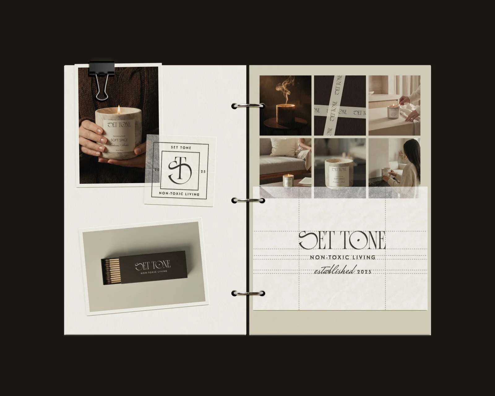 Set Tone | Sustainable Candle | Brand Identity | Packaging Design | Social Media Templates