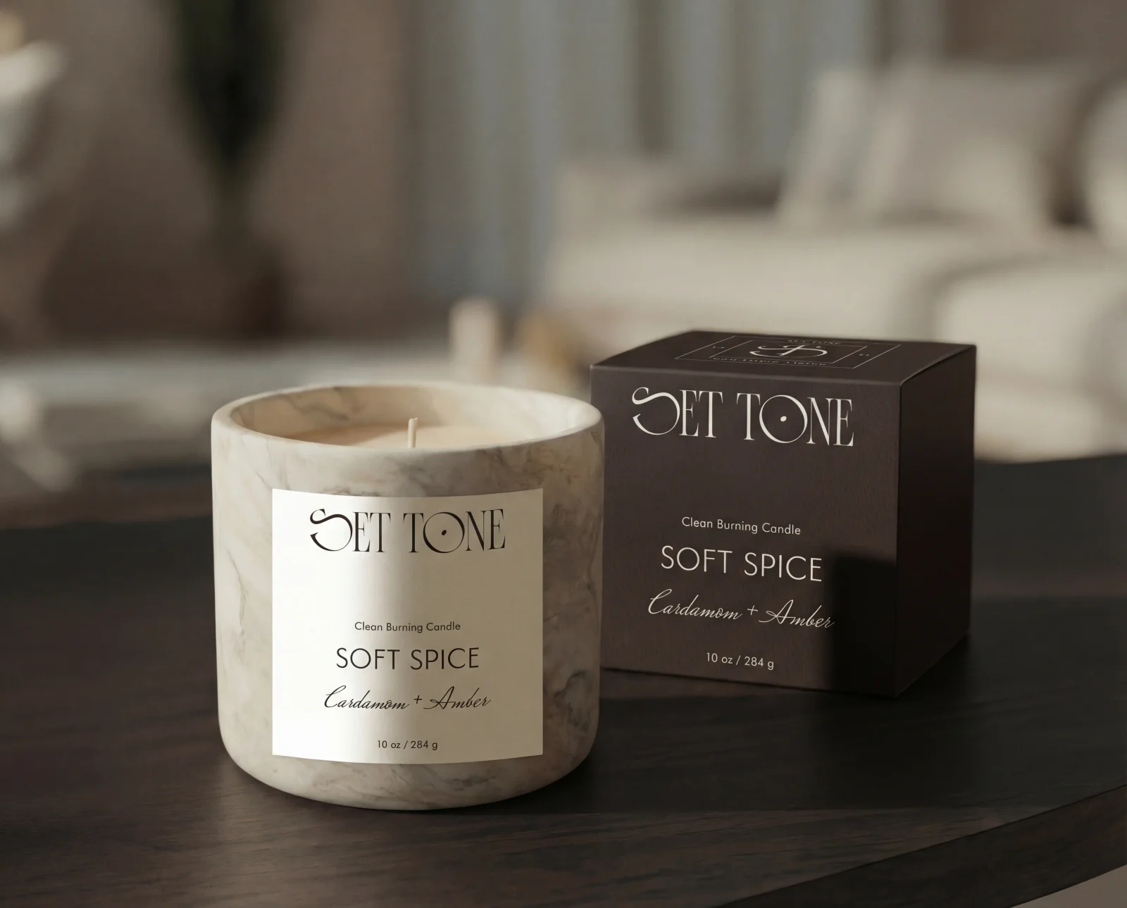 Set Tone | Sustainable Candle | Brand Identity | Packaging Design | Social Media Templates