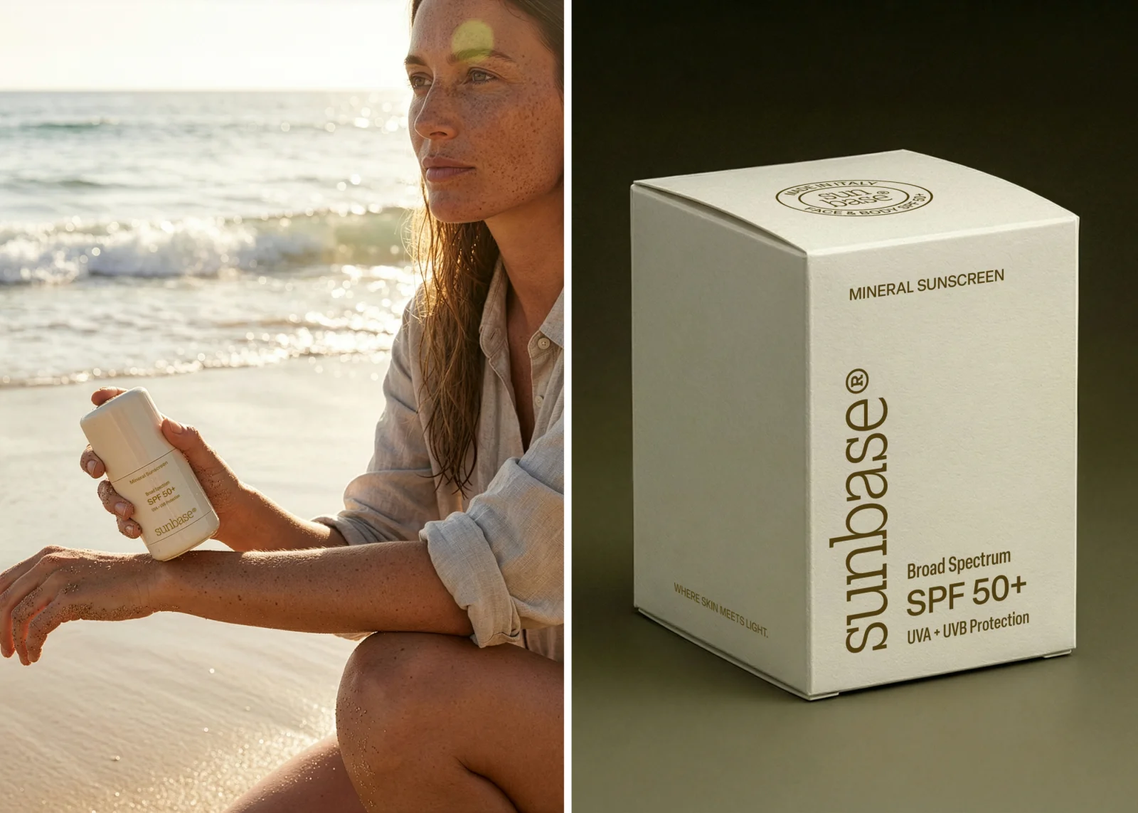 Sunbase | Minimalist Sunscreen | Brand Identity & Packaging Design
