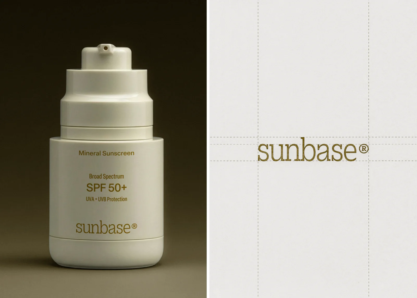 Sunbase | Minimalist Sunscreen | Brand Identity & Packaging Design