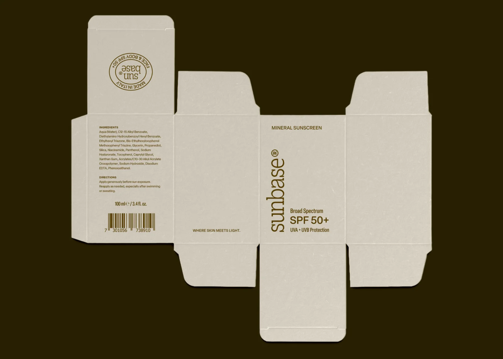 Sunbase | Minimalist Sunscreen | Brand Identity & Packaging Design