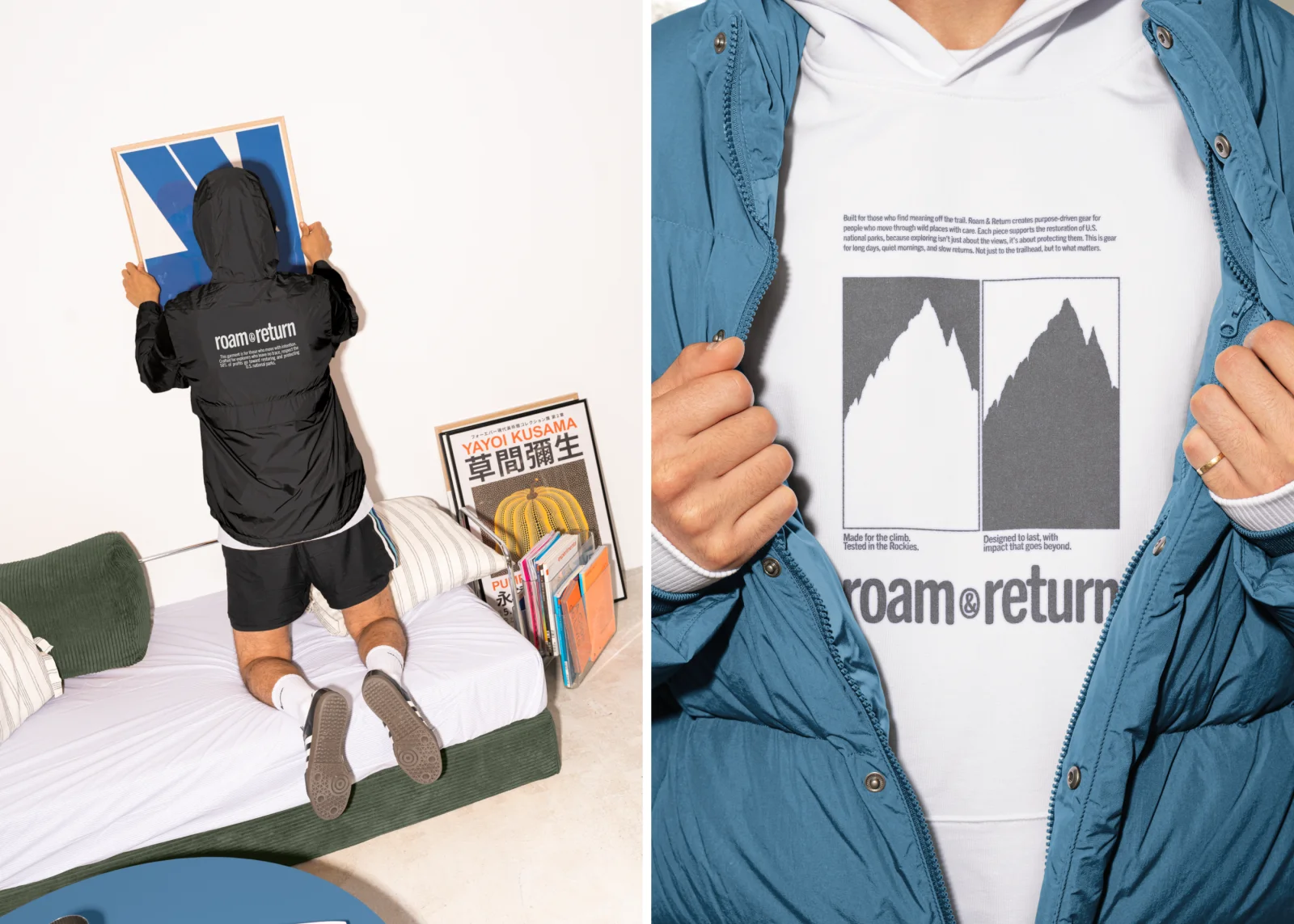 Roam & Return | Outdoor Apparel | Brand Identity & Product Label Design