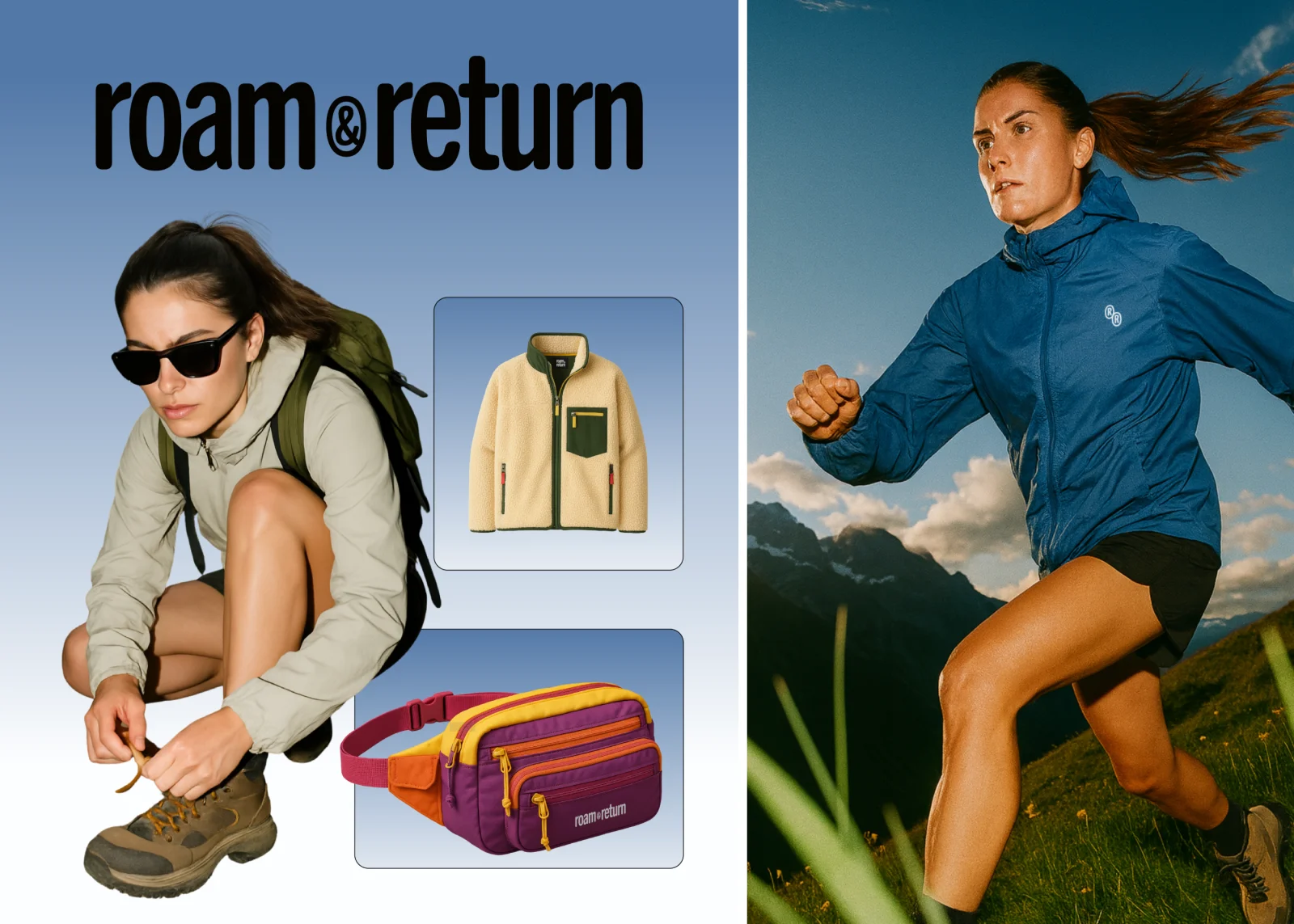 Roam & Return | Outdoor Apparel | Brand Identity & Product Label Design