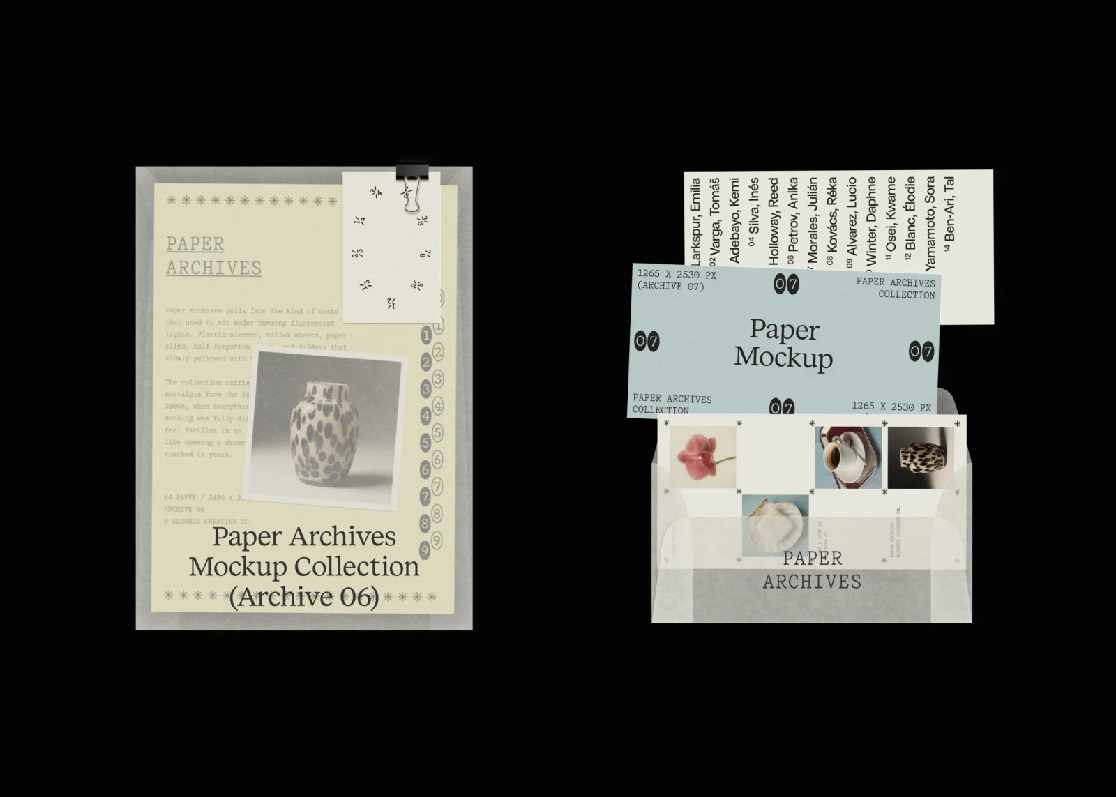 Paper Archives | Mockup Collection Design & Art Direction