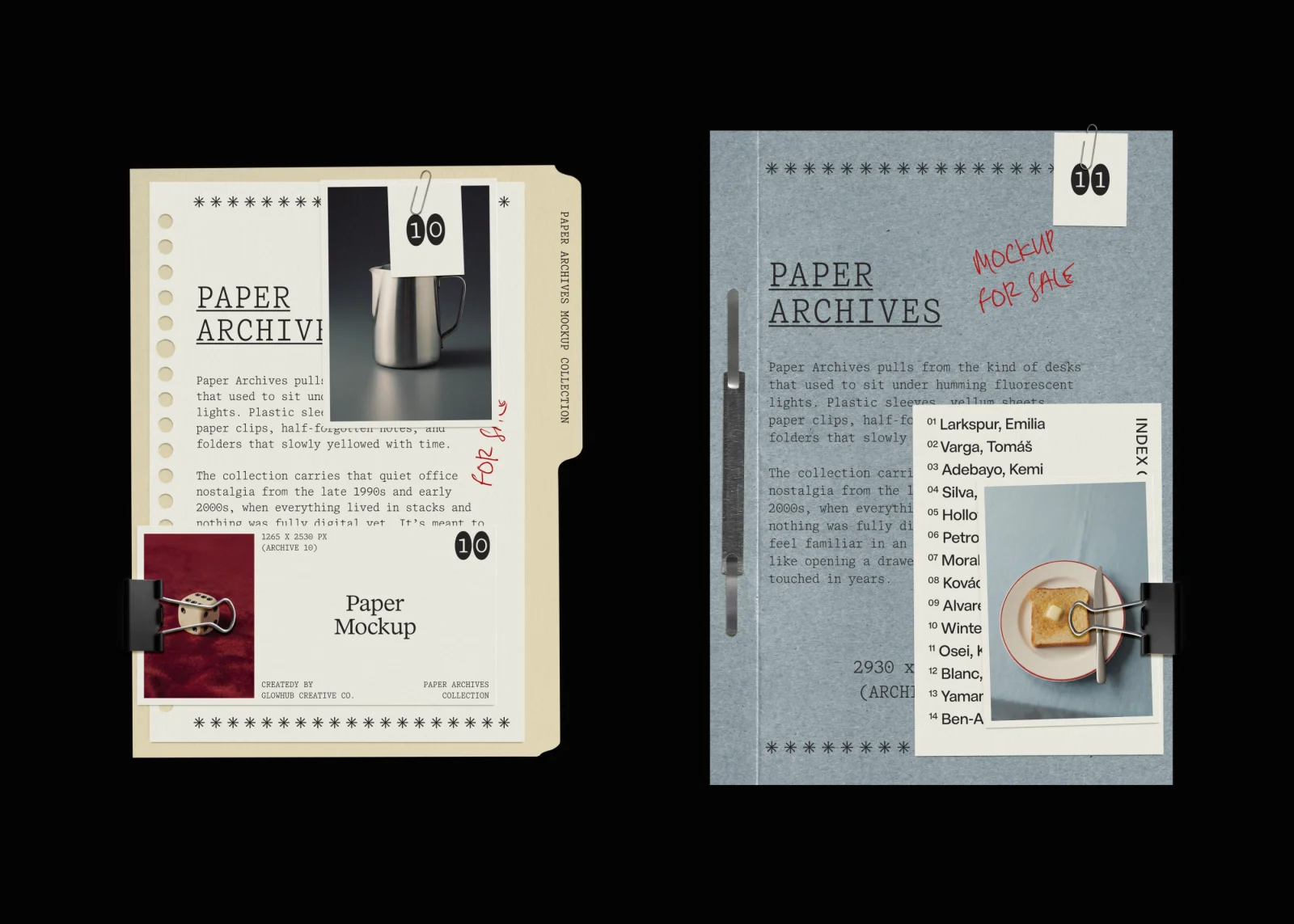 Paper Archives | Mockup Collection Design & Art Direction