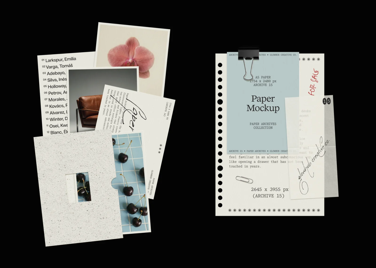 Paper Archives | Mockup Collection Design & Art Direction