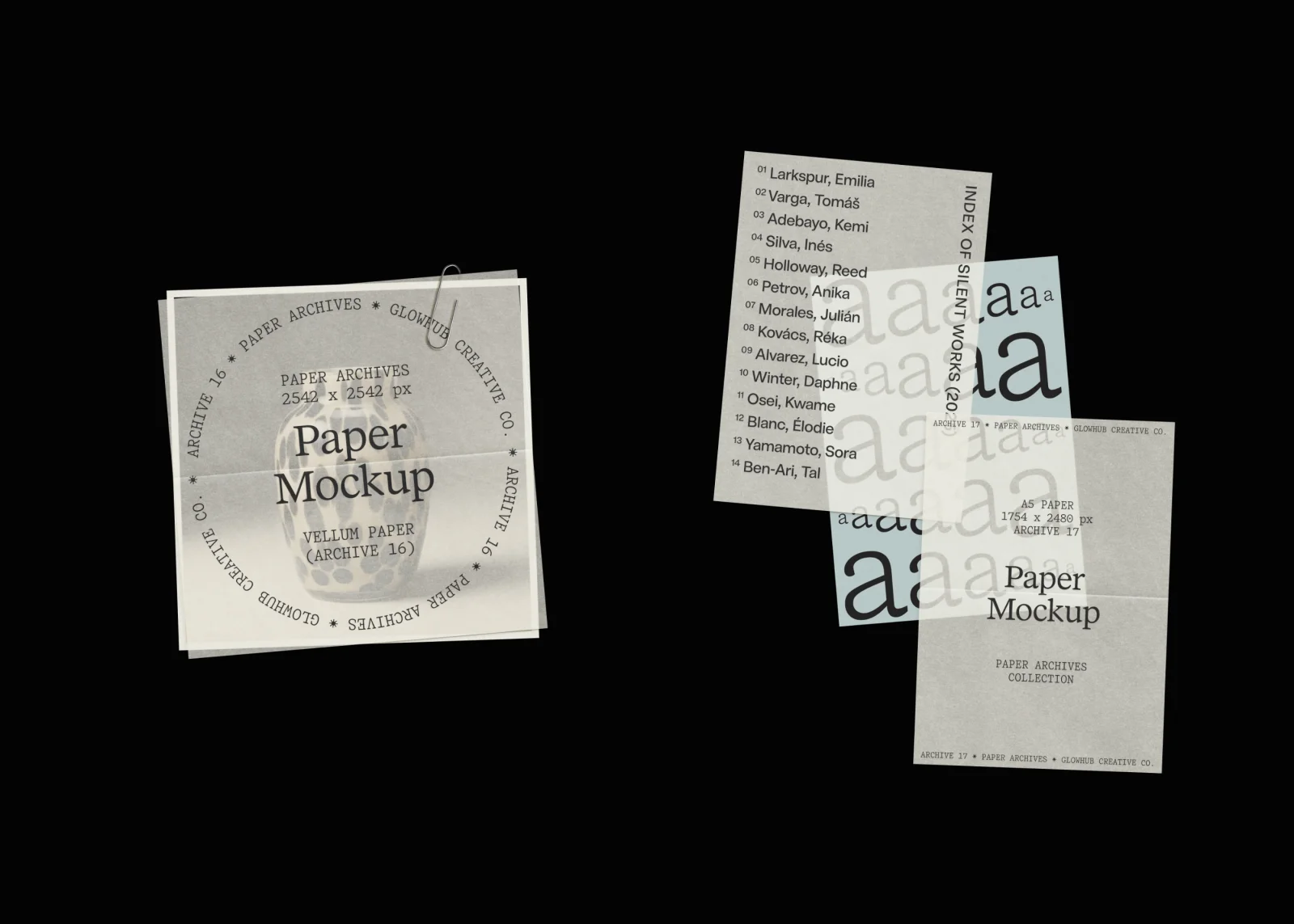 Paper Archives | Mockup Collection Design & Art Direction