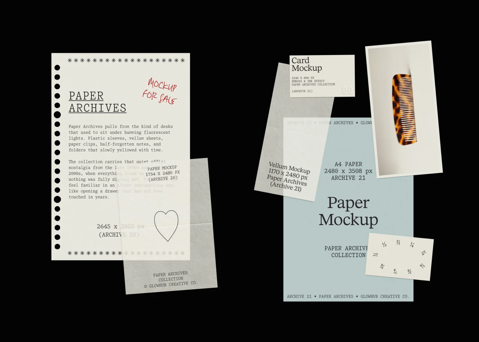 Paper Archives | Mockup Collection Design & Art Direction