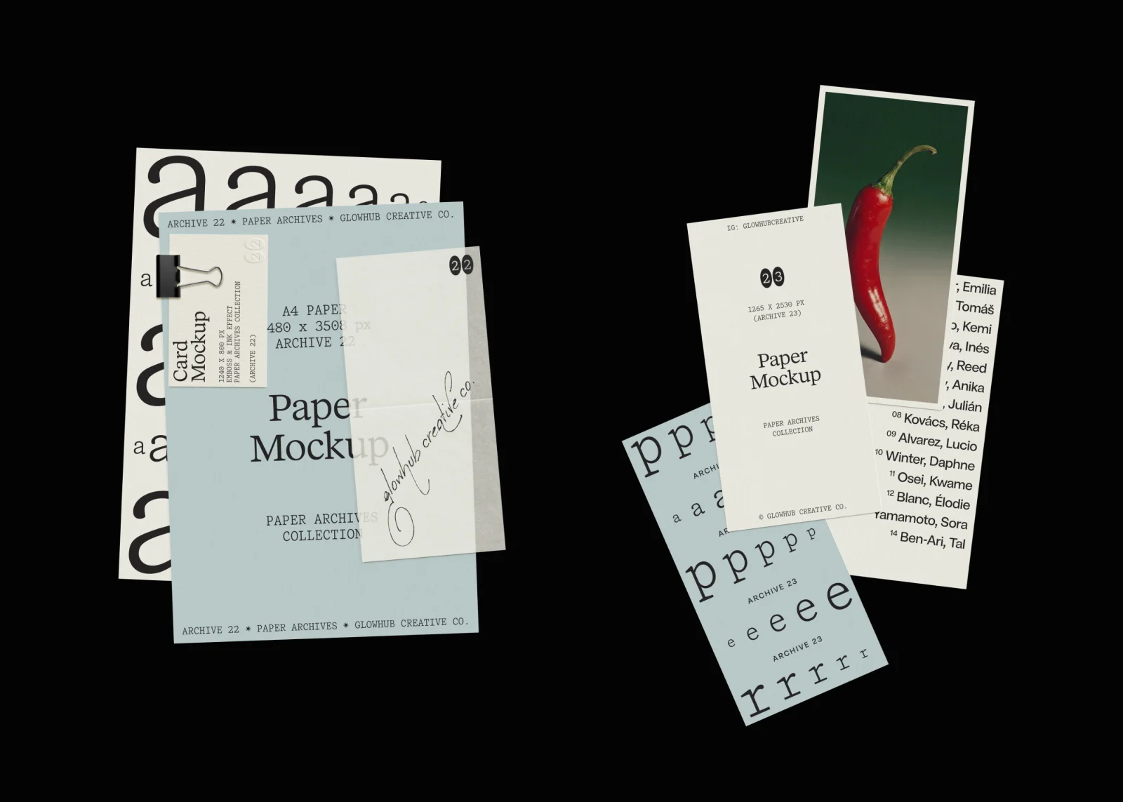 Paper Archives | Mockup Collection Design & Art Direction
