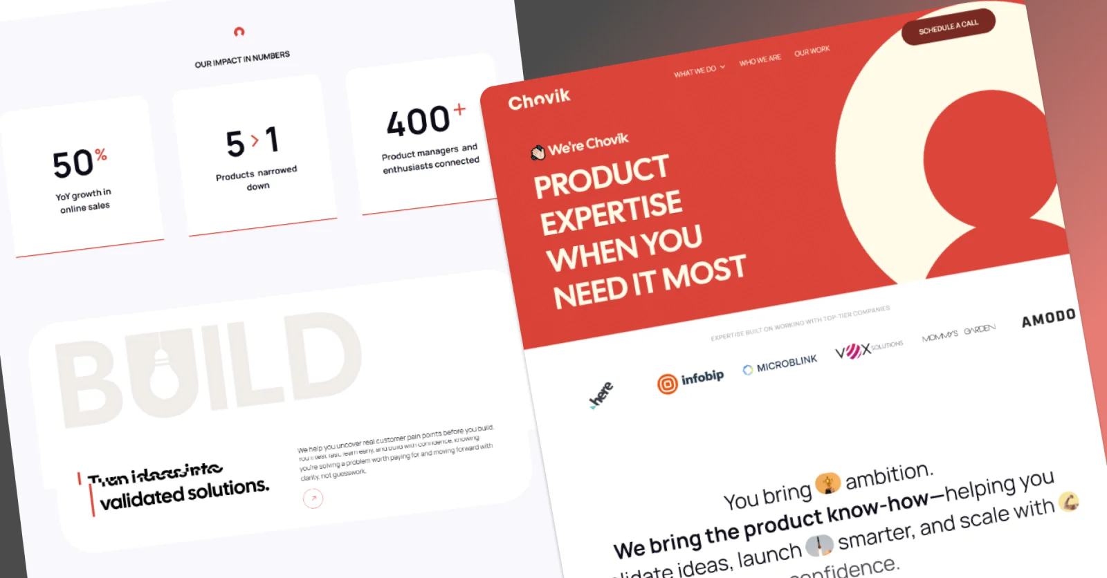 Chovik — Product Management Consulting Website