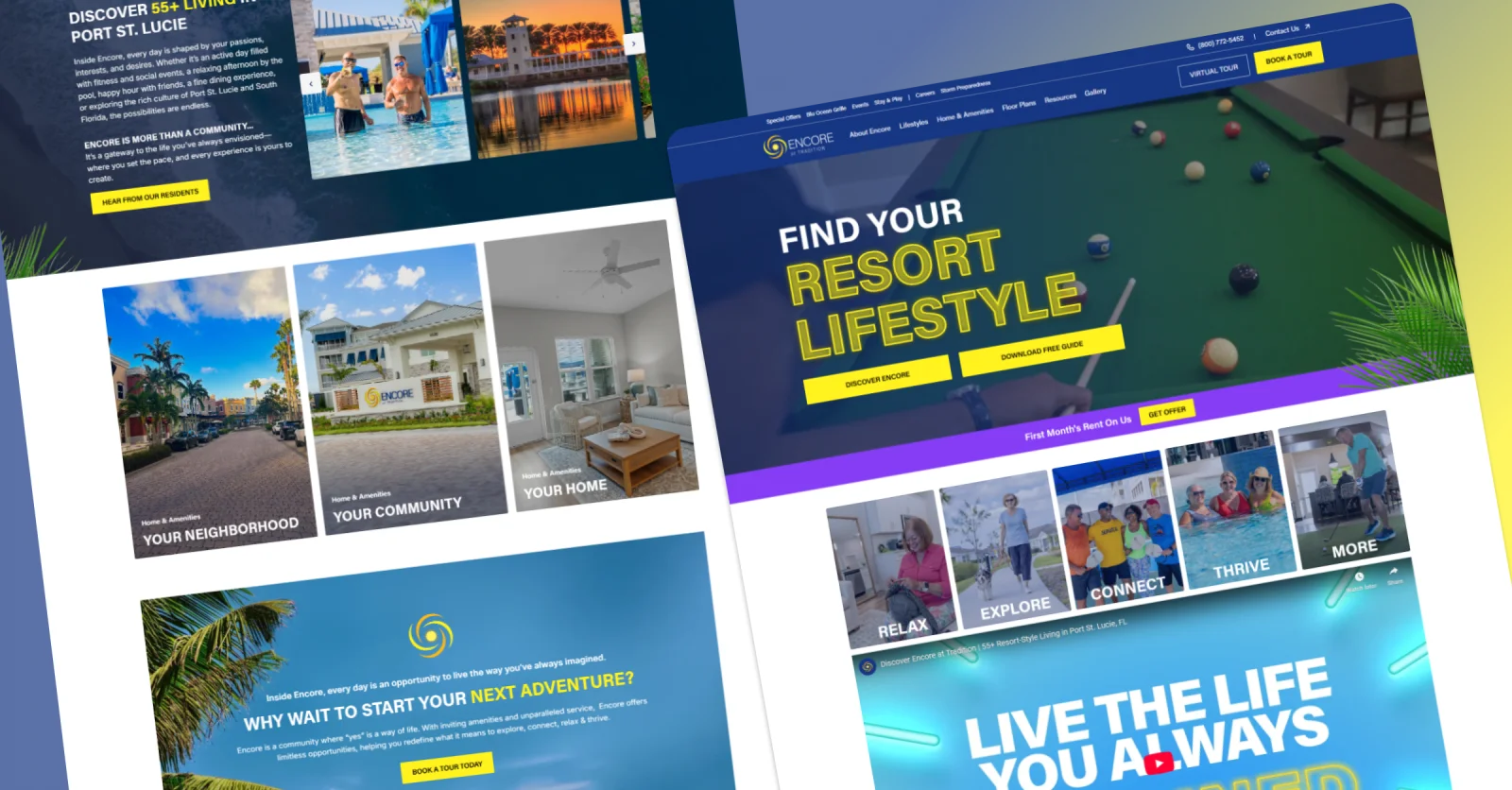 Encore at Tradition — 55+ Luxury Community Website