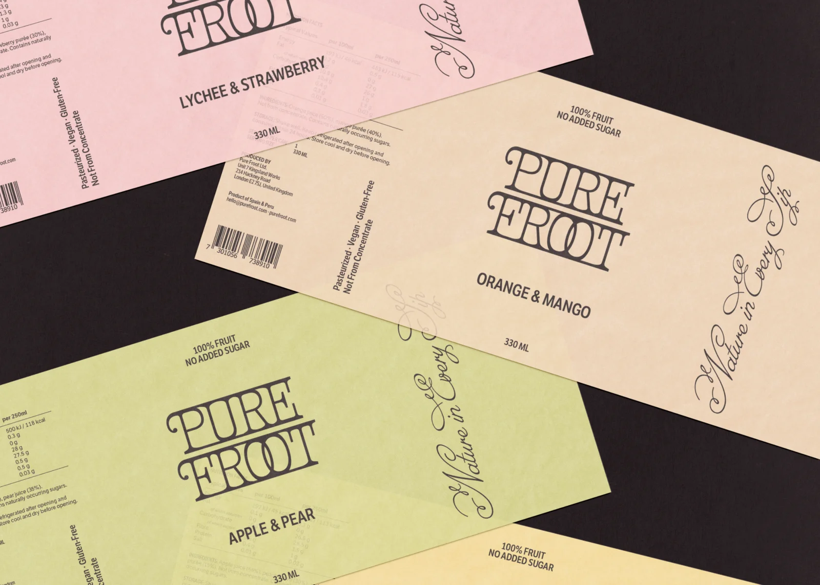 Pure Froot | Organic Juice Brand Identity | Can Design