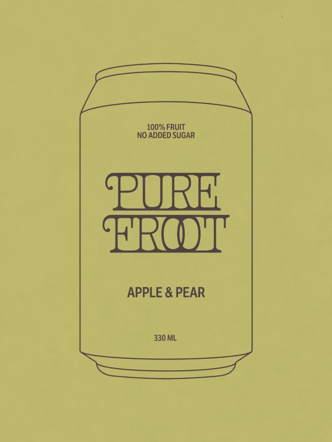 Pure Froot | Organic Juice Brand Identity | Can Design