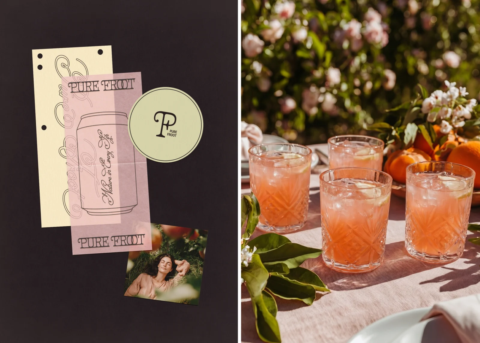 Pure Froot | Organic Juice Brand Identity | Can Design